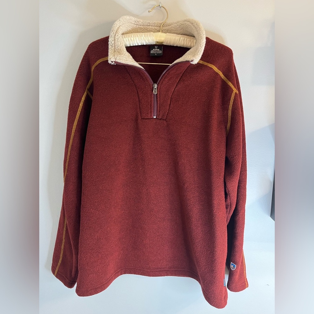 Kuhl Men's Burgundy Zip-Up Sweater